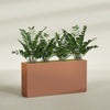 Milano Extra Large Narrow Rectangle Fiberglass Planter - 48 in x 10 in x 24 in - Matte Terracotta - Matte Terracotta,48 in x 10 in x 24 in