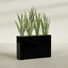 Delray Extra Large Long Rectangle Fiberglass Planter - 48 in x 12 in x 32 in - Gloss Black - Gloss Black,48 in x 12 in x 32 in