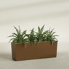Panama Extra Large Long Rectangle Fiberglass Planter - 48 in x 12 in x 18 in - Metallic Bronze - Metallic Bronze,48 in x 12 in x 18 in