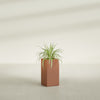 Hollywood Medium Rectangle Fiberglass Planter - 12 in x 12 in x 24 in - Matte Terracotta - Matte Terracotta,12 in x 12 in x 24 in