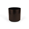 Small Round Metallic Plastic Planter - 16 in x 16 in x 16 in - Brushed Espresso - Brushed Espresso,16 in x 16 in x 16 in - Brushed Espresso,16 in x 16 in x 16 in