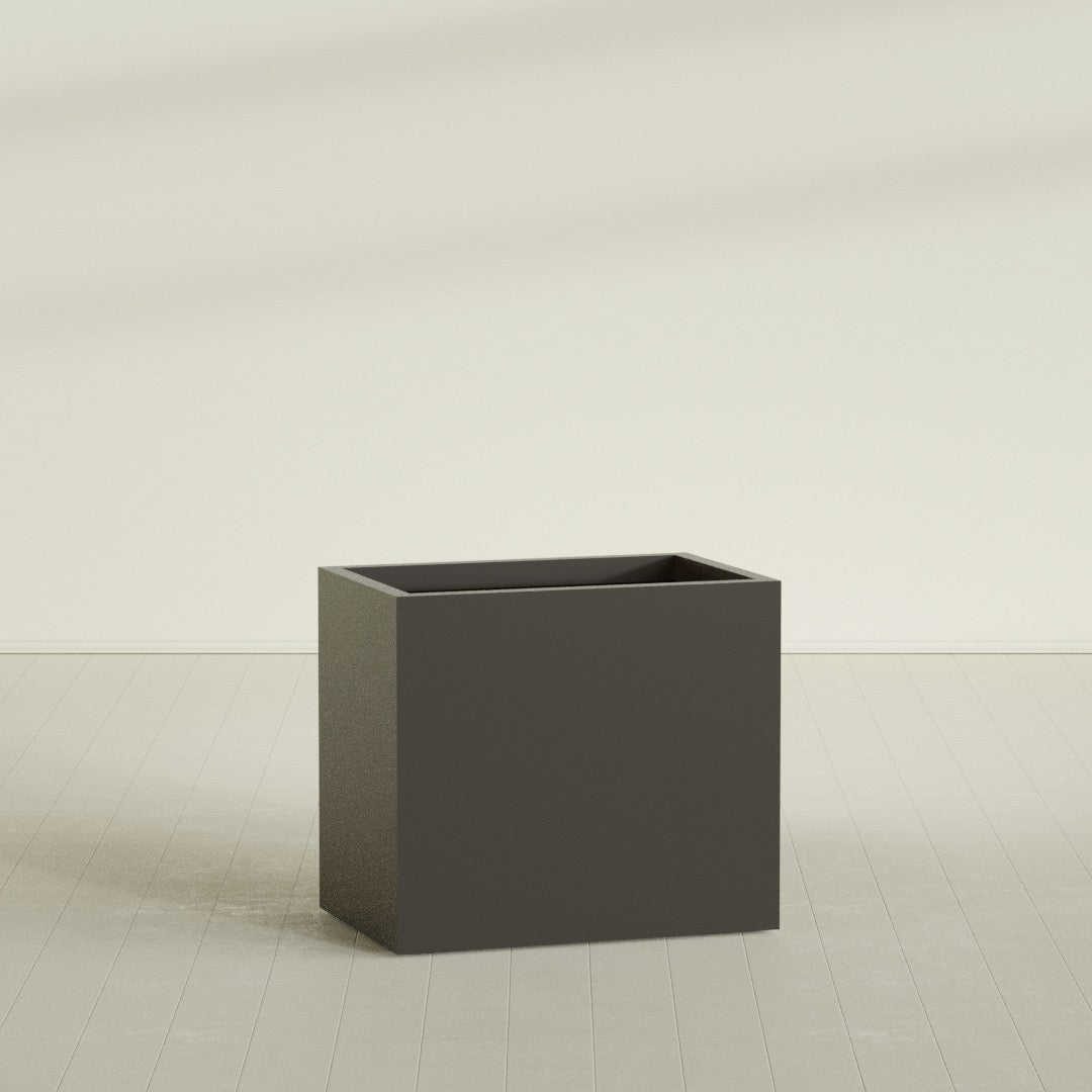 Brisbane Large Rectangle Fiberglass Planter - 36 in x 24 in x 32 in - Matte Brown - Matte Brown,36 in x 24 in x 32 in