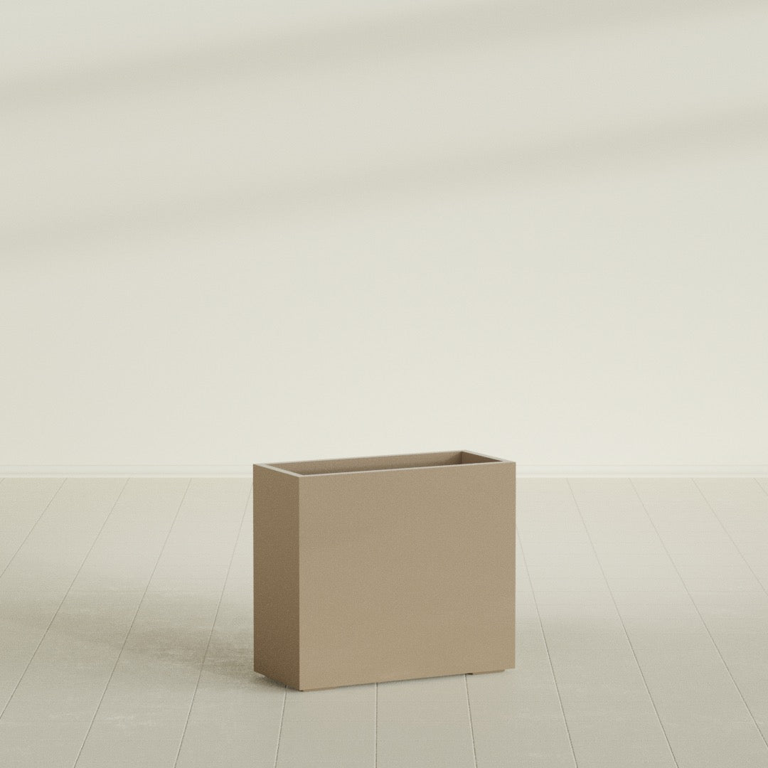 Potsdam Large Rectangle Fiberglass Planter - 36 in x 16 in x 32 in - Metallic Gold - Metallic Gold,36 in x 16 in x 32 in