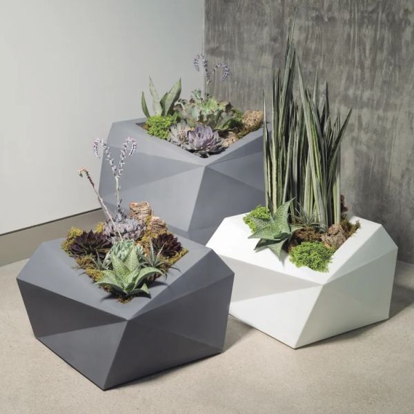 Crescent Garden Geometric Origami Planter