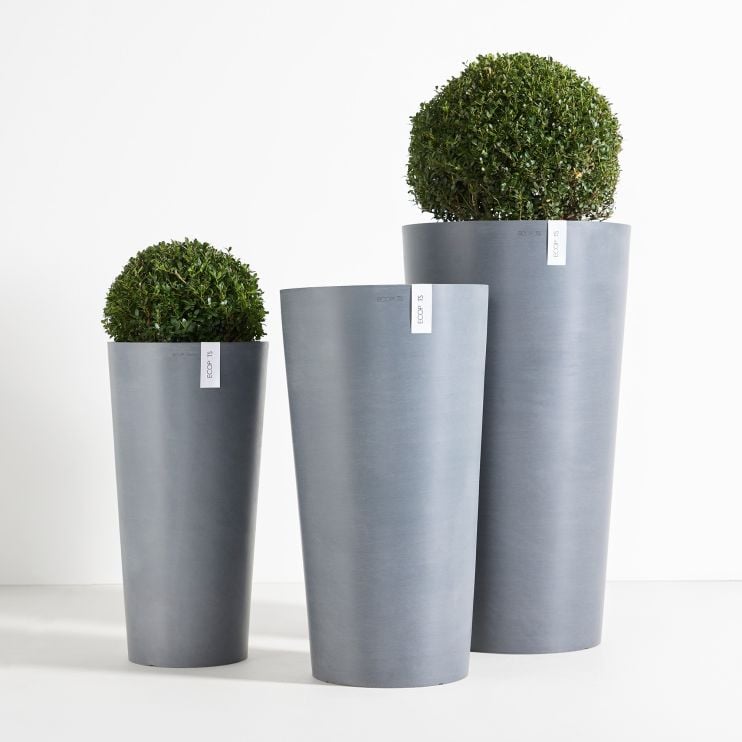 Ecopots Amsterdam High Tall Round Planter