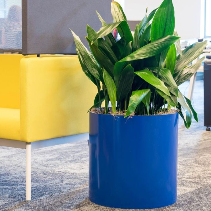 Greenline Aluminum Metal Cylinder Planter (18