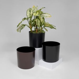 Vista Metallic Round Tabletop Planter